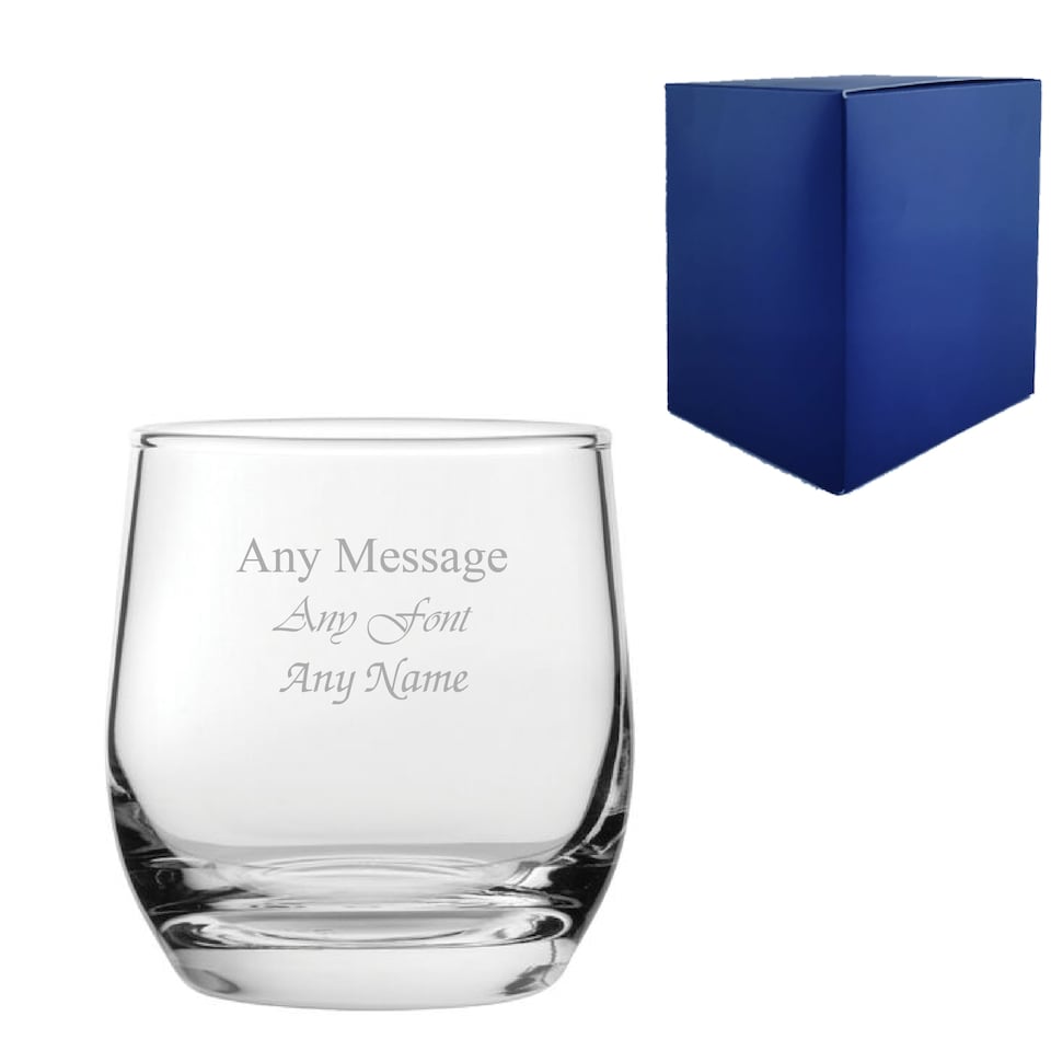 image 1 of Personalised Engraved Bolero Water Glass 8oz 236ml Birthday