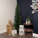 image 1 of 5ft (1.5m) Pencil Style Slim Artificial Christmas Tree in Plain Green