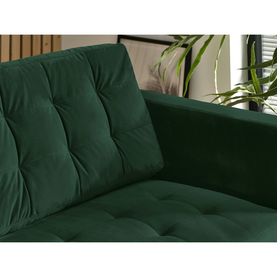 image 1 of Furniturebox Jolene 3 Seater Emerald Green Velvet Sofa