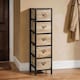 image 2 of Wooden Storage Units Drawer Chest Water Hyacinth Basket Organiser | Brown