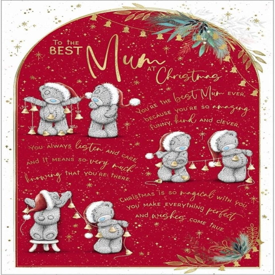 image 1 of Bears With Bells Mum Christmas Card