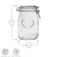 image 3 of Nicola Spring Heart Glass Storage Jars with Labels - 1 Litre - Clear Seal - Pack of 3