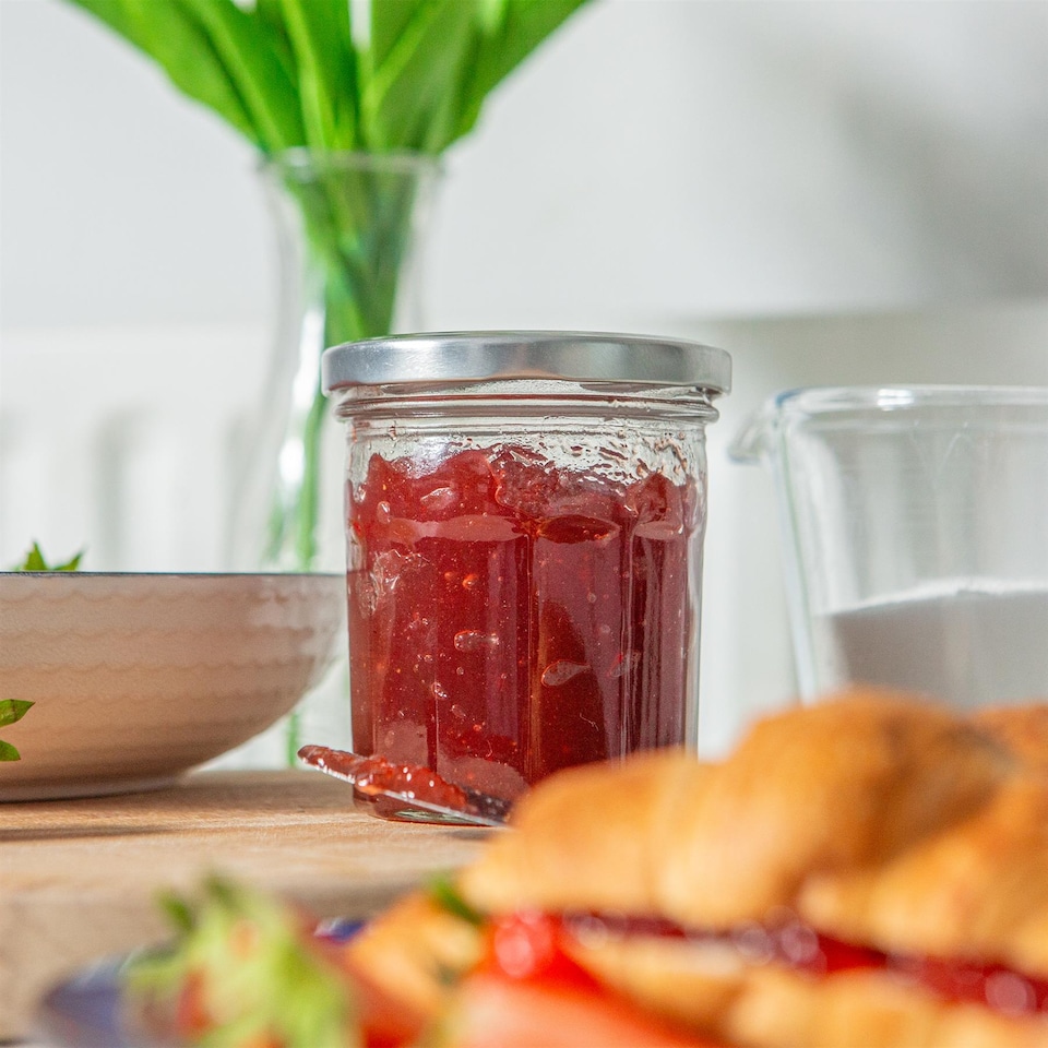 image 1 of Argon Tableware Glass Jam Jars with Lids - 310ml - Pack of 6