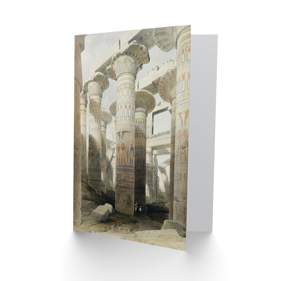 image 1 of David Roberts Art Card Karnak Temple Great Hypostyle Hall