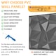 image 6 of NOVECRAFTO Decorative 3D Wall Panels (50cm x 50cm) Diamond Design PVC Cladding Panel
