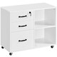 image 1 of Yaheetech 3-Drawer and 2- Open Shelf Vintage File Cabinet