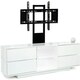 image 6 of Centurion Supports AVITUS ULTRA Gloss White Remote Friendly White Door with 4-White Drawers up to 65" Flat Screen TV Cabinet with Mounting Arm White