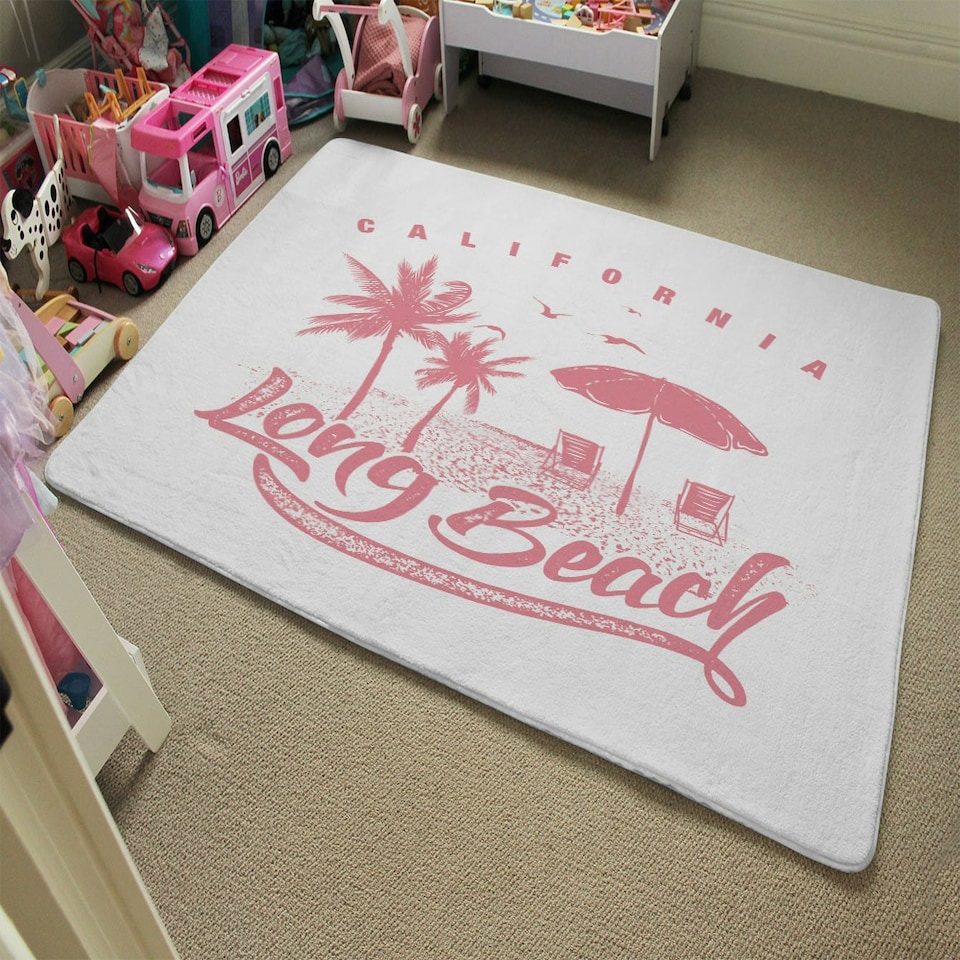 image 1 of Cali Long Beach (Rug) Pink | Medium: 80x150cm