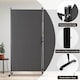 image 4 of COSTWAY 3 Rolling Privacy Screens Freestanding Panel Room Divider on Wheels Grey