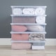 image 2 of Wham Crystal 4 x 46L Stackable Plastic Storage Boxes with Lids Clear Clear