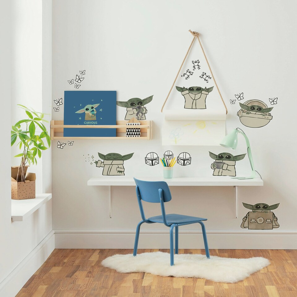 image 1 of Star Wars The Mandalorian Grogu Sunshine Self-Adhesive Wall Stickers