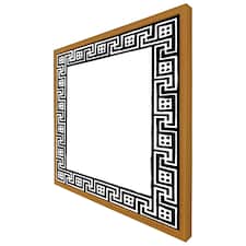 Greek traditional meandor (Picture Frame) Brown | Oak | XL