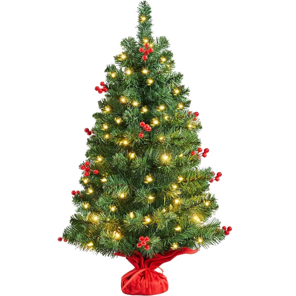 image 1 of Yaheetech Tabletop Artificial Christmas Tree with LED Lights