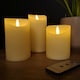 image 4 of Set of 3 Battery Operated Flickering LED Candle Christmas Decoration with Timer