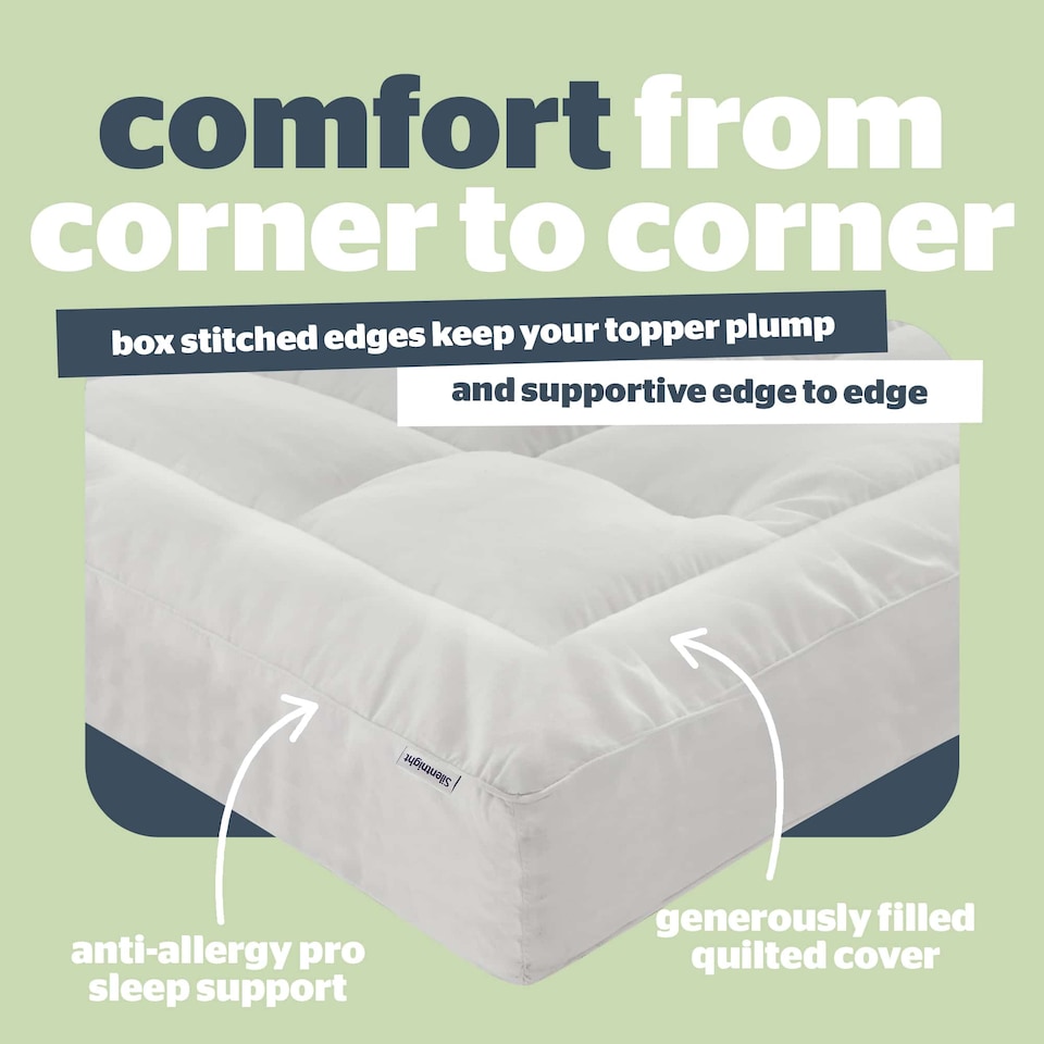 image 1 of Silentnight Anti-Allergy Ultimate Mattress Topper 1200, 12cm Deep