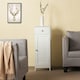 image 2 of Yaheetech Bathroom Kitchen Floor Storage Cabinet White White