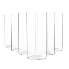 Argon Tableware Glass Storage Jars - No Lid - 1.5 Litre - Kitchen Utensils Pot Bathroom Storage Open Container Glass Jar Set of 6