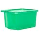 image 4 of Wham Crystal 5 x 28L Stackable Plastic Storage Boxes with Lids Green