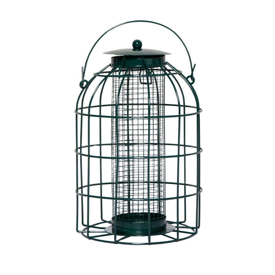image 1 of Samuel Alexander Metal Hanging Bird Nut Feeder with Squirrel Guard