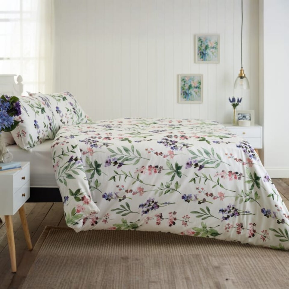 image 1 of Cottage Garden Cotton Duvet Set with Digital Print