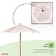 image 5 of Oypla 2.1m Wooden White Garden Parasol Outdoor Patio Umbrella Canopy White