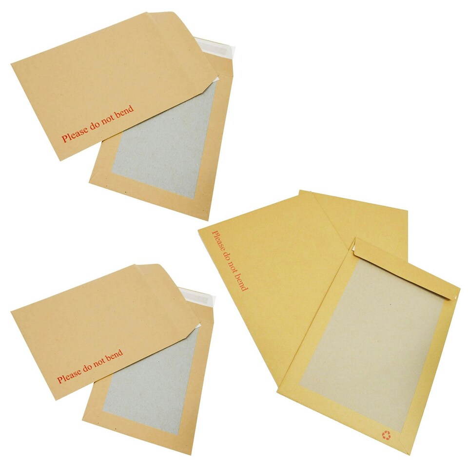 image 1 of 500 x C5 (229x162mm) Brown Manila Printed Please Do Not Bend Board Backed Envelopes Brown | One Size