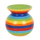 image 3 of Something Different Rainbow Striped Oil Burner - Multicoloured - 10.5cm x 10cm x 10cm