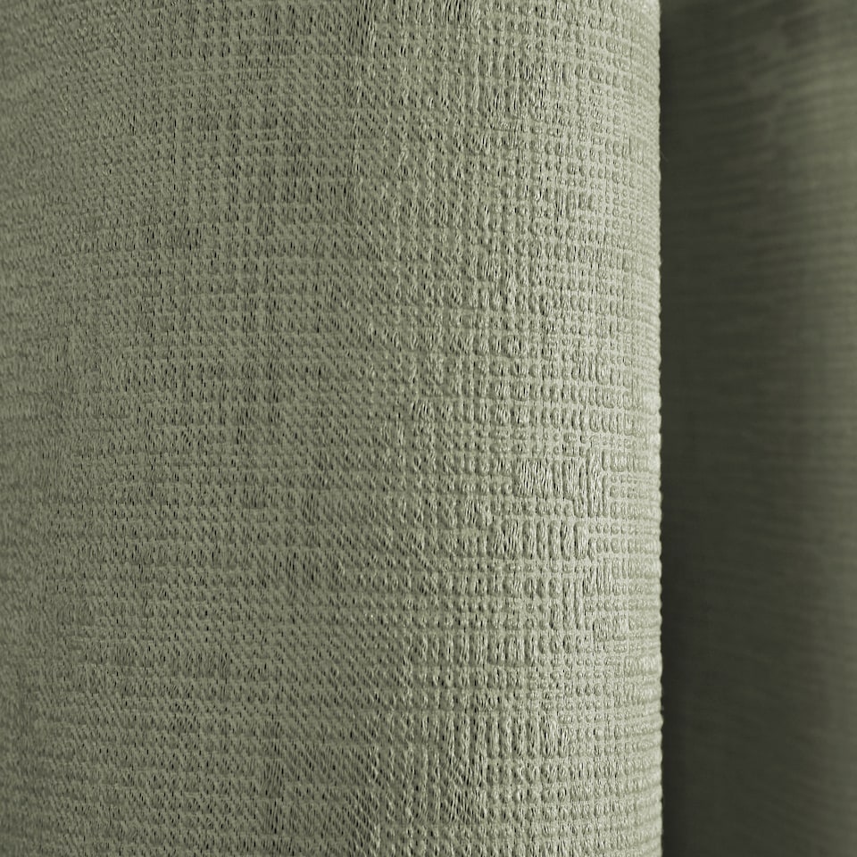 image 1 of Fusion Strata Eyelet Curtains Green
