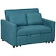 image 6 of HOMCOM 2 Seater Sofa Bed Convertible Bed Settee with Cushions, Blue