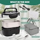 image 4 of Alivio Electric Lunch Box with 1.5L Stainless Steel & 0.5L Plastic Container, Quick Heating, Leak-Proof (Black)