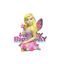 Creative Party Happy Birthday & Fairy Cake Topper - Pink - One Size