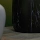 image 2 of ValueLights Selma Black Marble Effect Table lamp with Copper Cap Black Aspen
