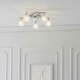 image 3 of Boyer 5 Light Semi Flush Multi Arm Ceiling Light Chrome, G9