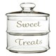 image 1 of Interiors by Premier Durable Stackable 2Pc Glass Storage Jar, Stylish Glass Container For Kitchen, Airtight Lid Storage Container