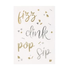 Confetti Gold Foil Beverage Cling Sheet Decorations
