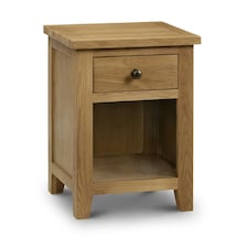 Stylish White Oak Bedside Drawer - 1 Drawer