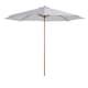 image 1 of Outsunny 3m Garden Parasol, Pulley Operated Patio Umbrella, Wooden Parasol, Table Market Umbrella with Rope Pulley Mechanism and 8 Ribs, White