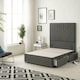 image 2 of Sunburst Divan Bed with 2 Drawers & 54'' Floor Standing Headboard Tweed Fabric | Grey | Charcoal