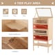image 3 of PawHut Hamster Cage Wooden Mouse Rodent Small Pet Animals Tall 5-Tier Play