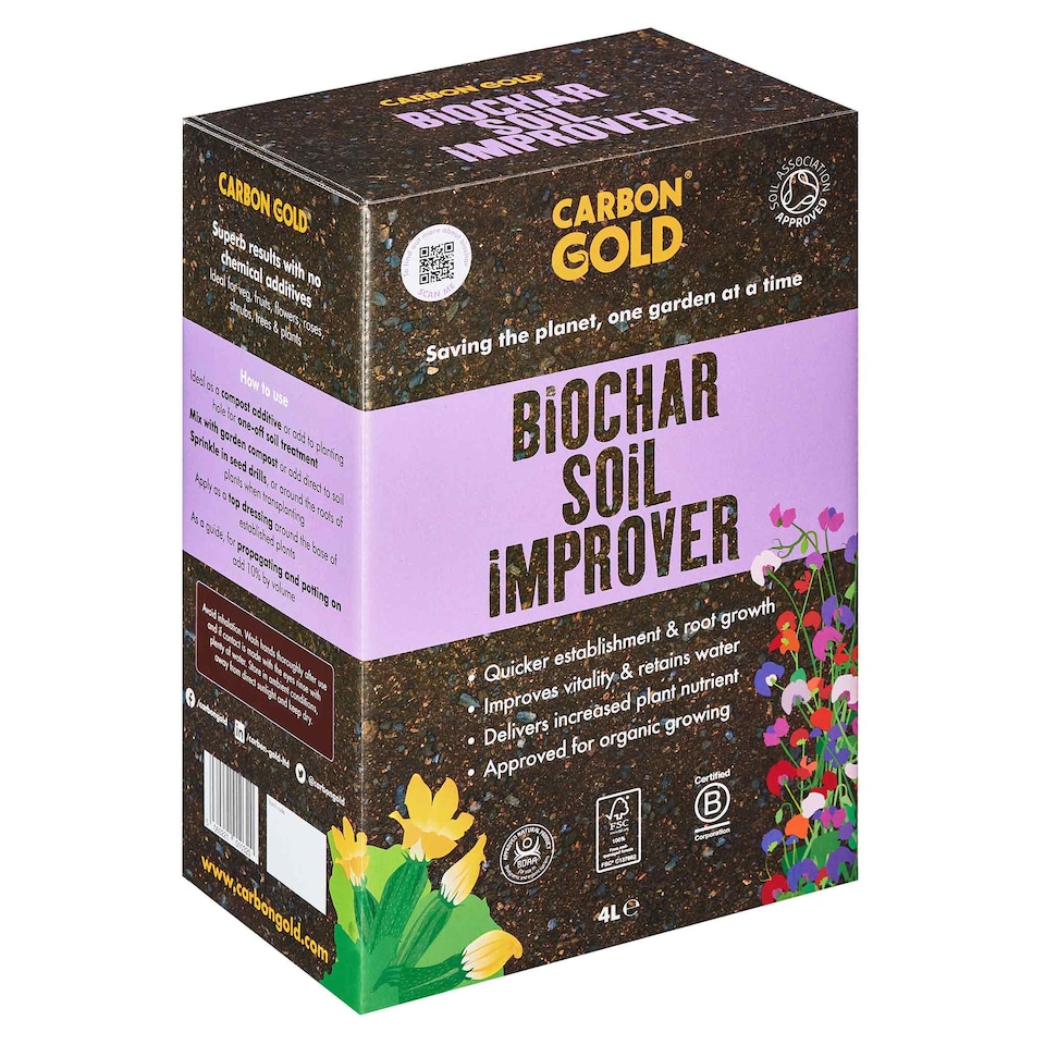 image 1 of Carbon Gold Biochar Soil Improver, UK-sourced, Soil Association & Biodynamic Association Certified 1 litre