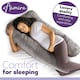 image 3 of Aamira U-Shaped Pregnancy Pillow Memory Foam Maternity Nursing Support Cushion Grey | Grey | Grey | One Size | 1