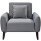image 1 of Grey Linen Fabric Arm  Chair