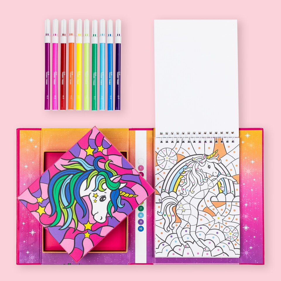 image 1 of Colour by Numbers - Unicorn Dreaming