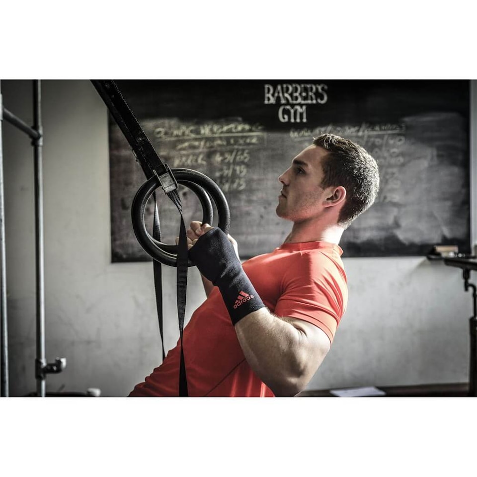 image 1 of Adidas Climacool® Wrist Support - Breathable Wrist Brace, XL, Black/Red | Black | RED | XL