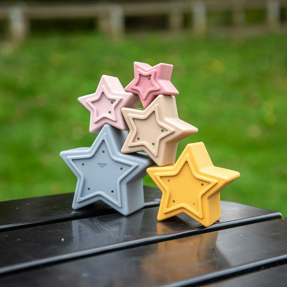 image 1 of SiliSoft® Star Stacking Cups (Earth) Multi