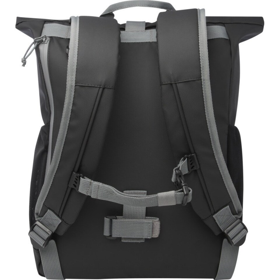 image 1 of Aqua Roll Top Recycled Water Resistant 20L Bike Bag - Solid Black - One Size