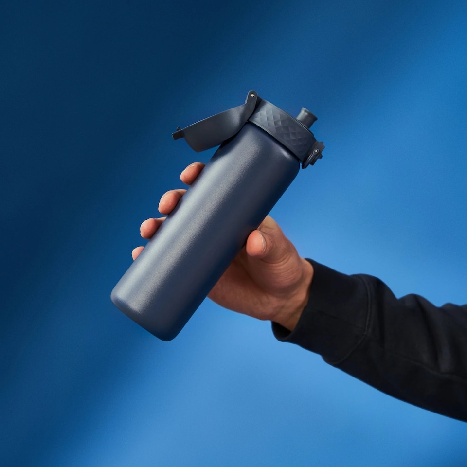 image 1 of Leak Proof Slim Water Bottle, Vacuum Insulated, 500ml (17oz) | Blue | Ash Navy | One Size