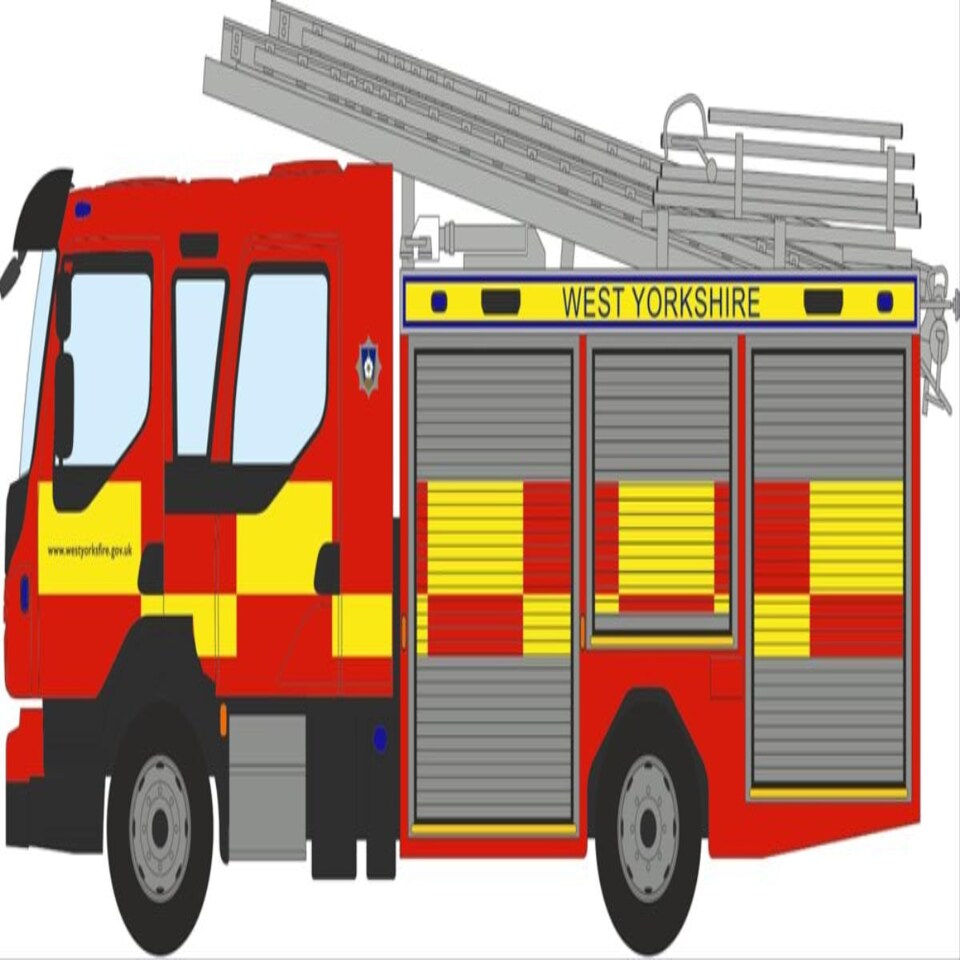 Oxford Diecast Volvo FL Emergency 1 Pump Ladder West Yorkshire
