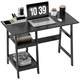 image 6 of HOMCOM Computer Writing Desk w/ Shelf PC Workstation for Home Office White