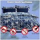 image 3 of VELVETIO Monton Complete Duvet Cover Set with Fitted Sheet Breathable Bedding Quilt Blue | Double